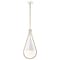 Nuvo Admiral 1-Light Pendant 10 in. Matte White and Natural Brass White Opal Glass 60/7923 - alternate 7